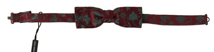 Dolce &amp; Gabbana Elegant Maroon Patterned Bow Tie
