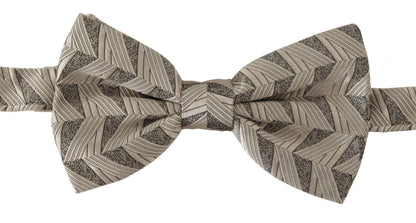 Dolce &amp; Gabbana Elegant Silk Gray Bow Tie