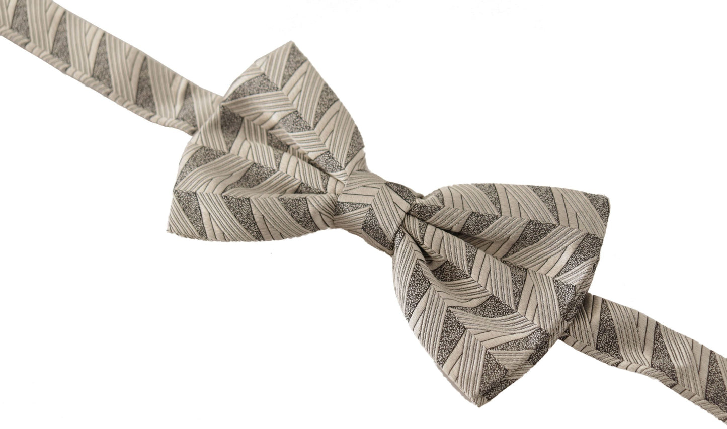 Dolce &amp; Gabbana Elegant Silk Gray Bow Tie