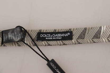 Dolce &amp; Gabbana Elegant Silk Gray Bow Tie