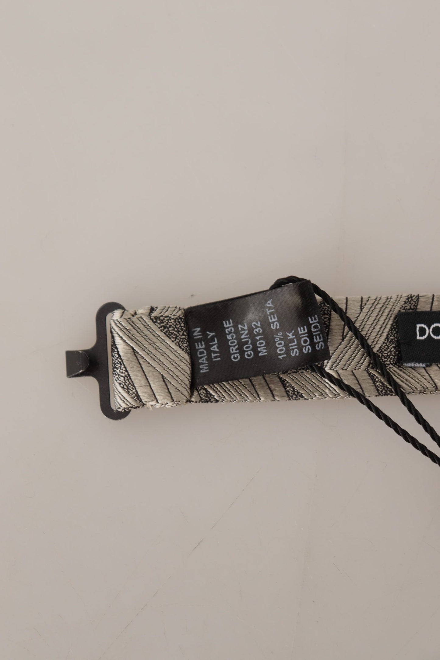 Dolce &amp; Gabbana Elegant Silk Gray Bow Tie