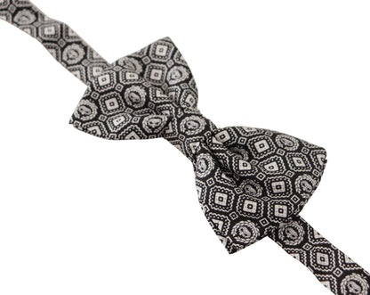 Dolce &amp; Gabbana Elegant Silk Black Bow Tie