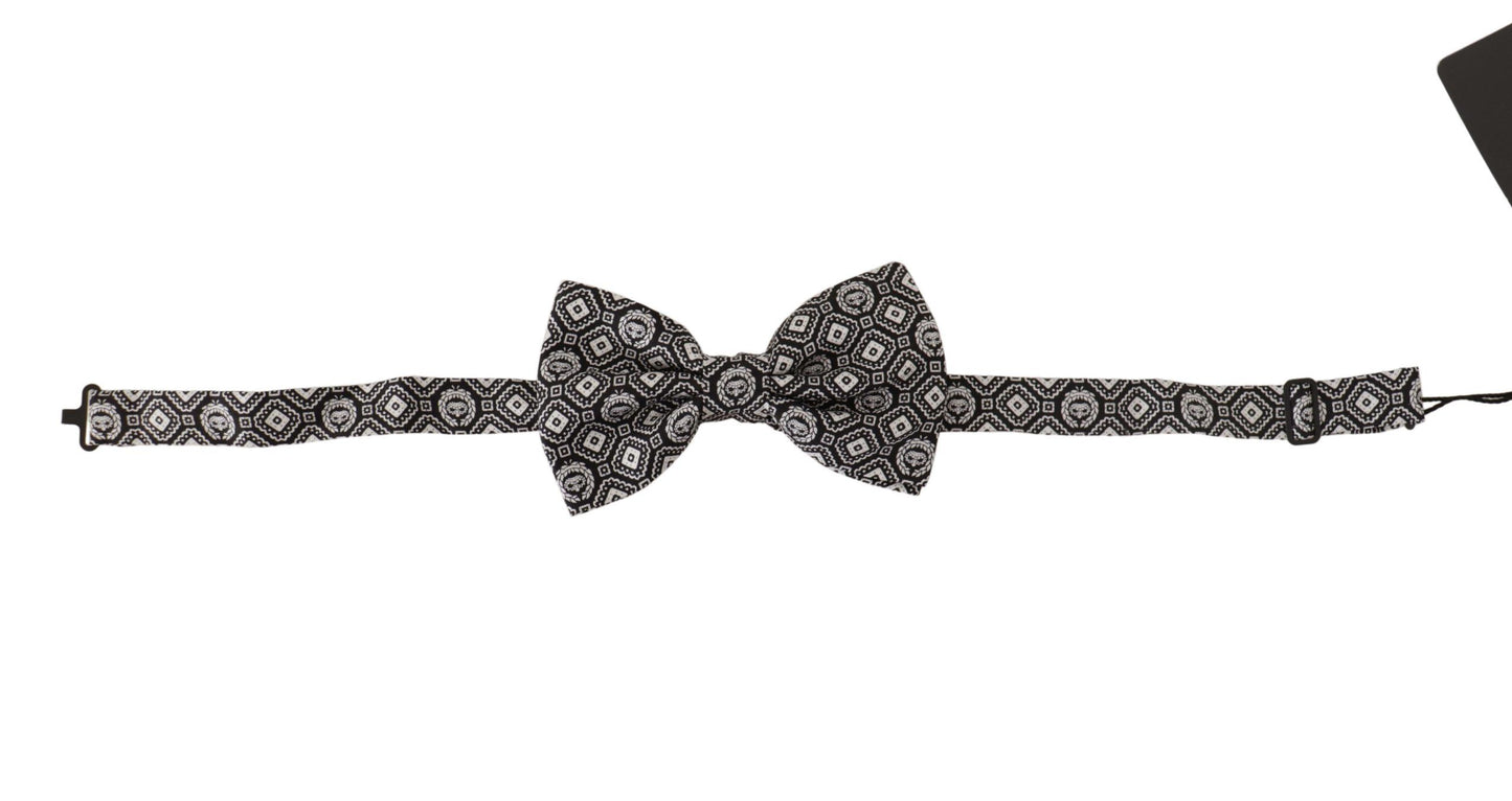 Dolce &amp; Gabbana Elegant Silk Black Bow Tie
