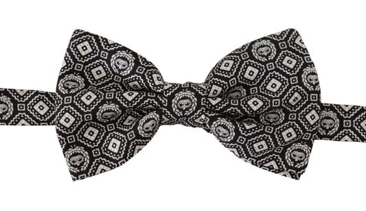 Dolce &amp; Gabbana Elegant Silk Black Bow Tie