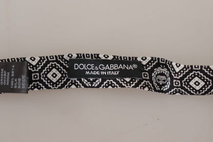 Dolce &amp; Gabbana Elegant Silk Black Bow Tie