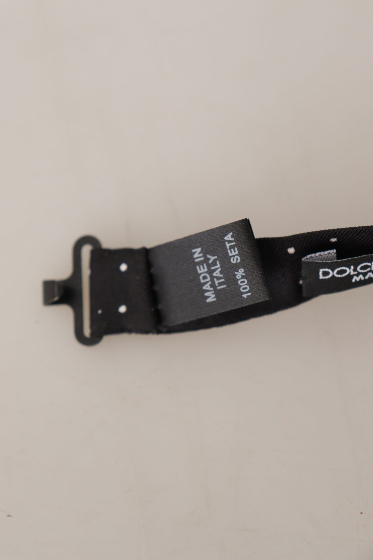 Dolce &amp; Gabbana Elegant Black Polka Dot Silk Bow Tie