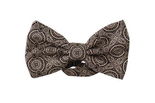 Dolce &amp; Gabbana Elegant Silk Black &amp; White Bow Tie