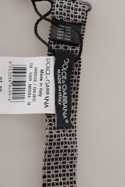 Dolce &amp; Gabbana Elegante pajarita de seda negra