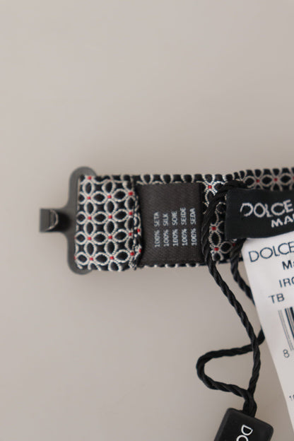 Dolce &amp; Gabbana Elegante pajarita de seda negra