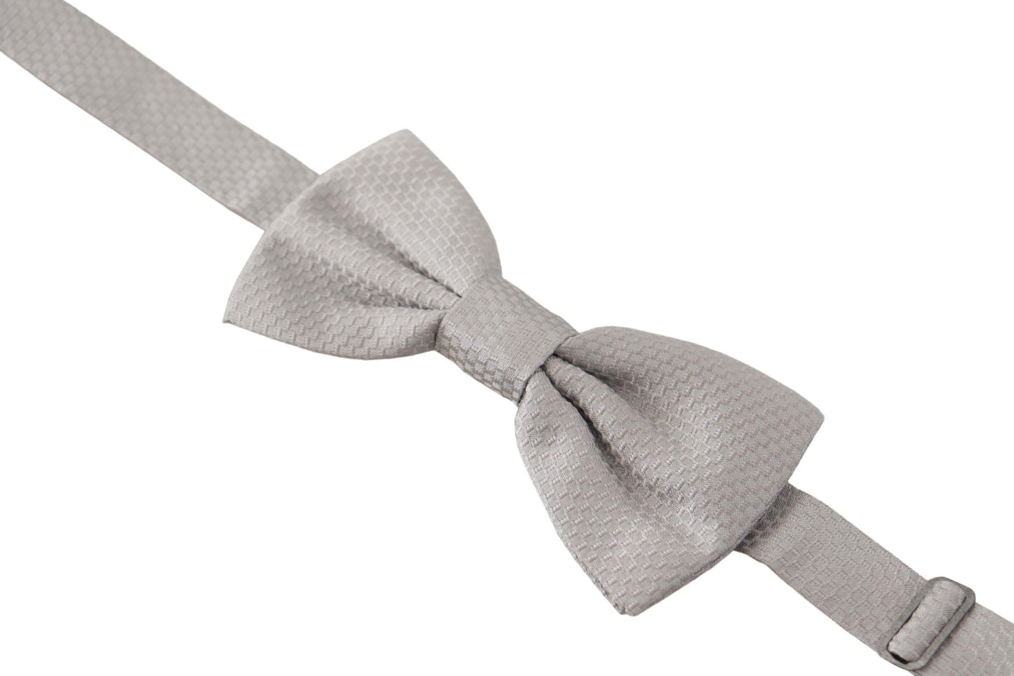 Dolce &amp; Gabbana Chic Gray Silk Bow Tie