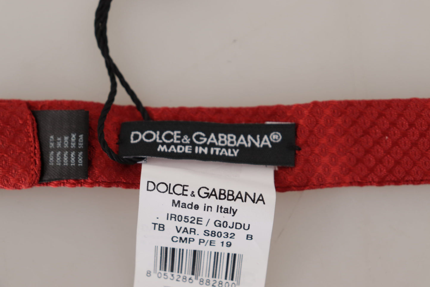 Dolce &amp; Gabbana Elegant Red Silk Bow Tie