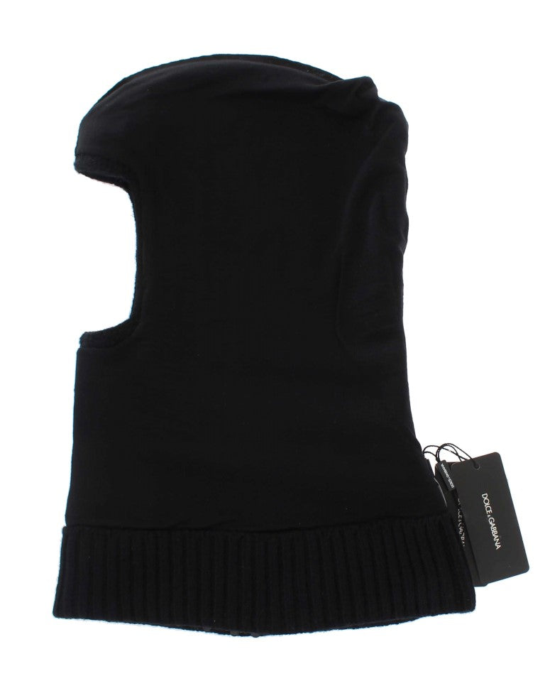 Dolce &amp; Gabbana Elegante bufanda con capucha y lentejuelas negras