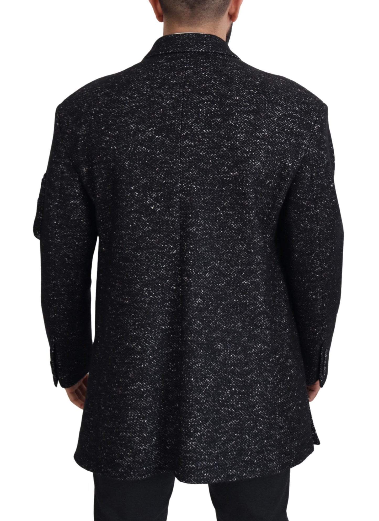 Dolce &amp; Gabbana Elegante chaqueta cruzada de lana estampada