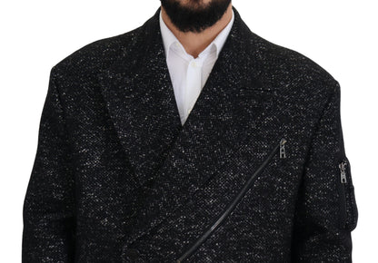 Dolce &amp; Gabbana Elegante chaqueta cruzada de lana estampada
