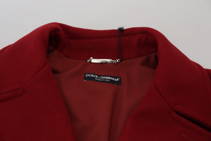 Dolce & Gabbana Elegant Red Double Breasted Wool Jacket – IT52 | L par Dolce & Gabbana | Disponible sur Sandy Store ByNet