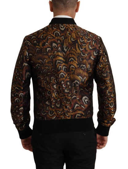 Dolce &amp; Gabbana Elegante Chaqueta Cazadora Marrón