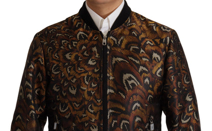 Dolce &amp; Gabbana Elegante Chaqueta Cazadora Marrón