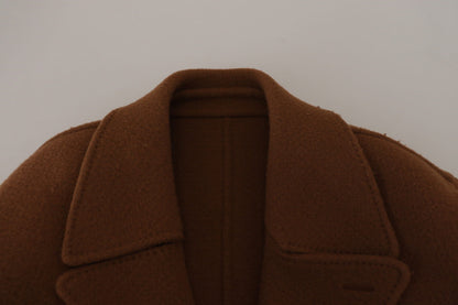 Dolce &amp; Gabbana Elegante chaqueta marrón cruzada