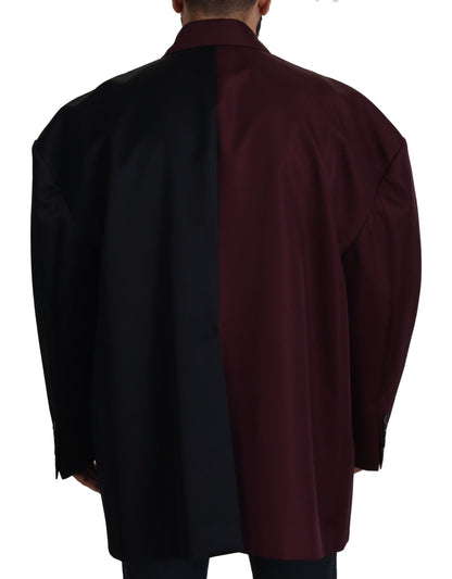 Dolce &amp; Gabbana Elegante chaqueta cruzada burdeos