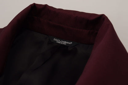 Dolce &amp; Gabbana Elegante chaqueta cruzada burdeos