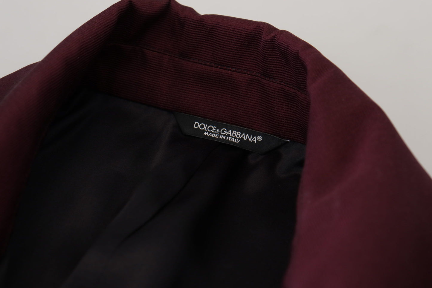 Dolce &amp; Gabbana Elegante chaqueta cruzada burdeos
