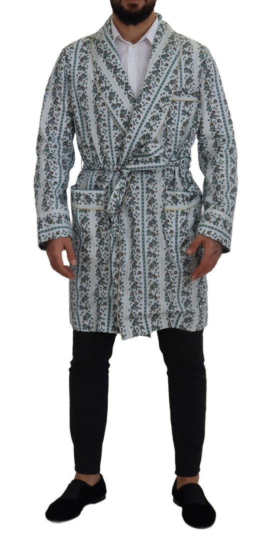 Dolce &amp; Gabbana Elegante vestido tipo chaqueta de algodón floral