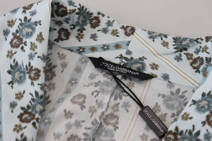Dolce &amp; Gabbana Elegante vestido tipo chaqueta de algodón floral