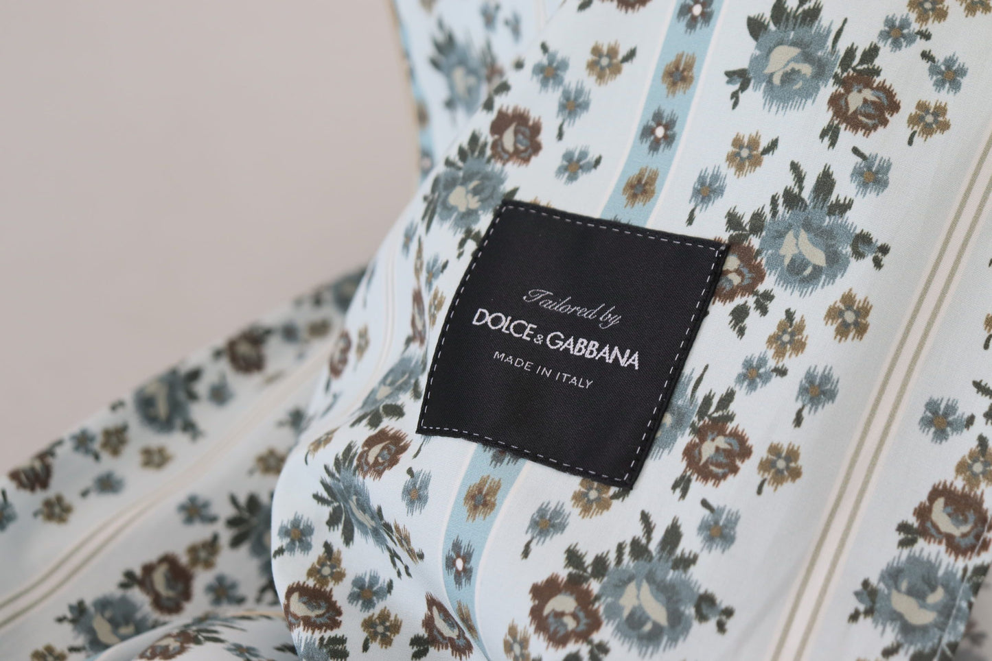 Dolce &amp; Gabbana Elegante vestido tipo chaqueta de algodón floral