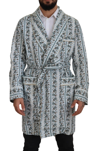 Dolce &amp; Gabbana Elegante vestido tipo chaqueta de algodón floral