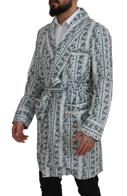 Dolce &amp; Gabbana Elegante vestido tipo chaqueta de algodón floral