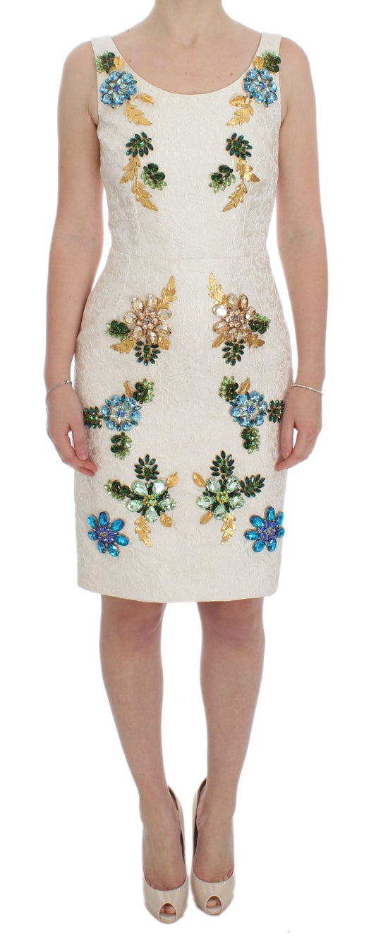 Dolce &amp; Gabbana Elegante vestido tubo con brocado floral