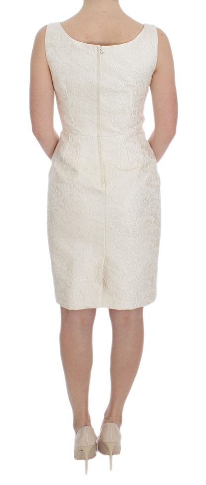Dolce &amp; Gabbana Elegante vestido tubo con brocado floral