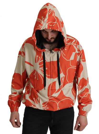 Dolce &amp; Gabbana Elegant Floral Zip Hooded Sweater