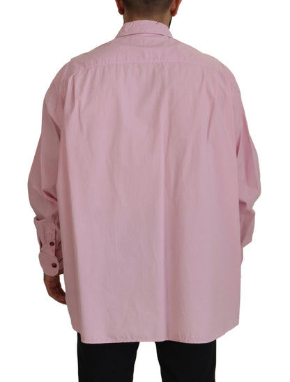 Dolce &amp; Gabbana Camisa Casual De Algodón Rosa Elegante
