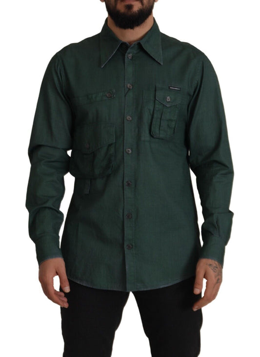 Dolce &amp; Gabbana Camisa informal de corte slim Emerald Elegance