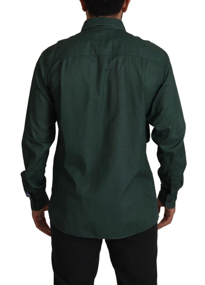 Dolce &amp; Gabbana Camisa informal de corte slim Emerald Elegance