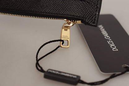 Dolce &amp; Gabbana Elegante Monedero de Piel con Cierre de Cremallera