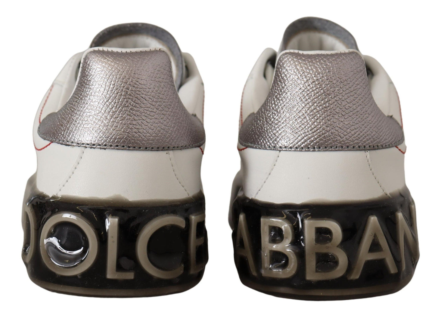 Dolce &amp; Gabbana Elegantes zapatillas deportivas de cuero blanco
