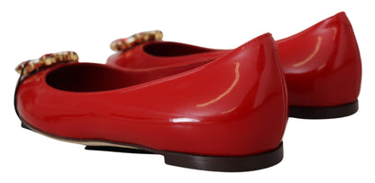 Dolce &amp; Gabbana Mocasines De Ante Rojo Con Cristales - Elegancia Exquisita
