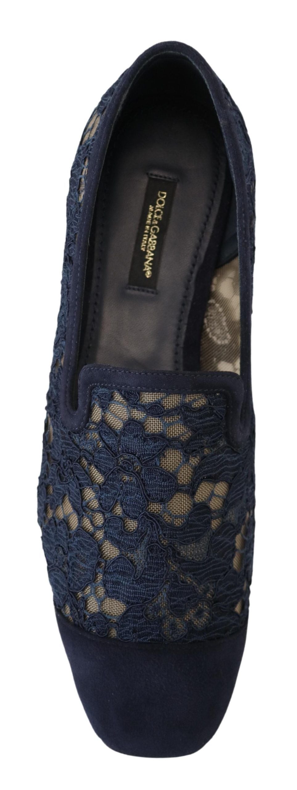 Dolce &amp; Gabbana Elegantes Mocasines Planos Azules - Summer Chic