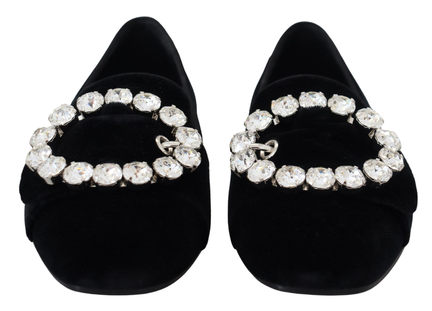 Dolce &amp; Gabbana Mocasines Chic De Terciopelo Con Adornos De Cristal