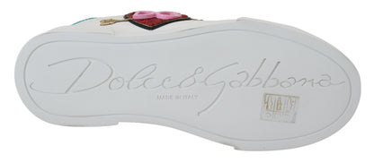 Dolce &amp; Gabbana Elegantes zapatillas deportivas de piel Portofino blancas