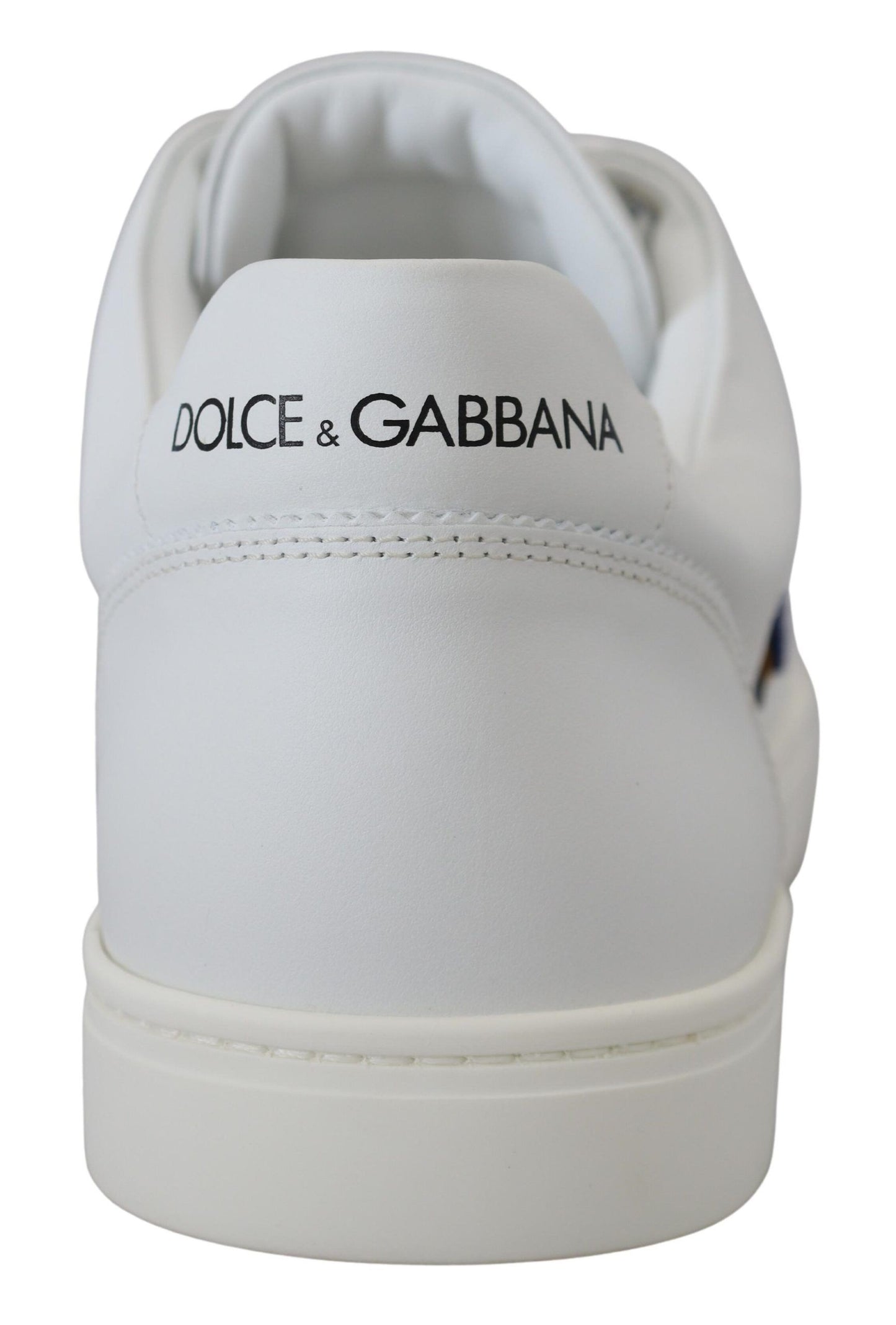 Dolce &amp; Gabbana Elegantes zapatillas deportivas de cuero blanco para hombre