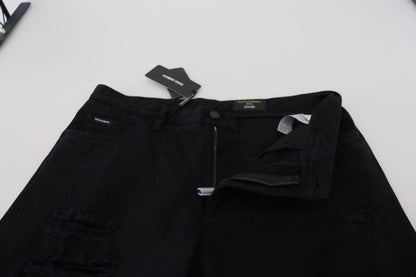 Dolce &amp; Gabbana Elegant Black Loose Fit Italian Jeans