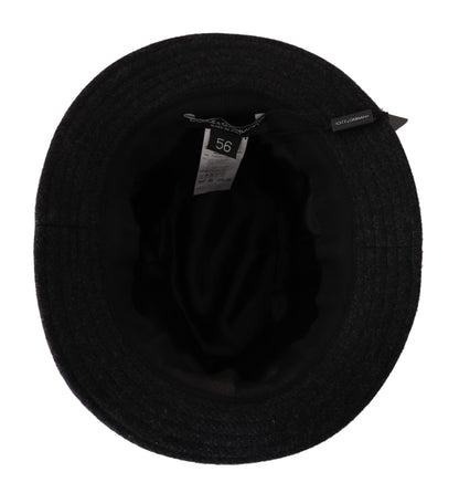 Dolce &amp; Gabbana Elegante Sombrero Trilby Gris de Lana y Cachemira