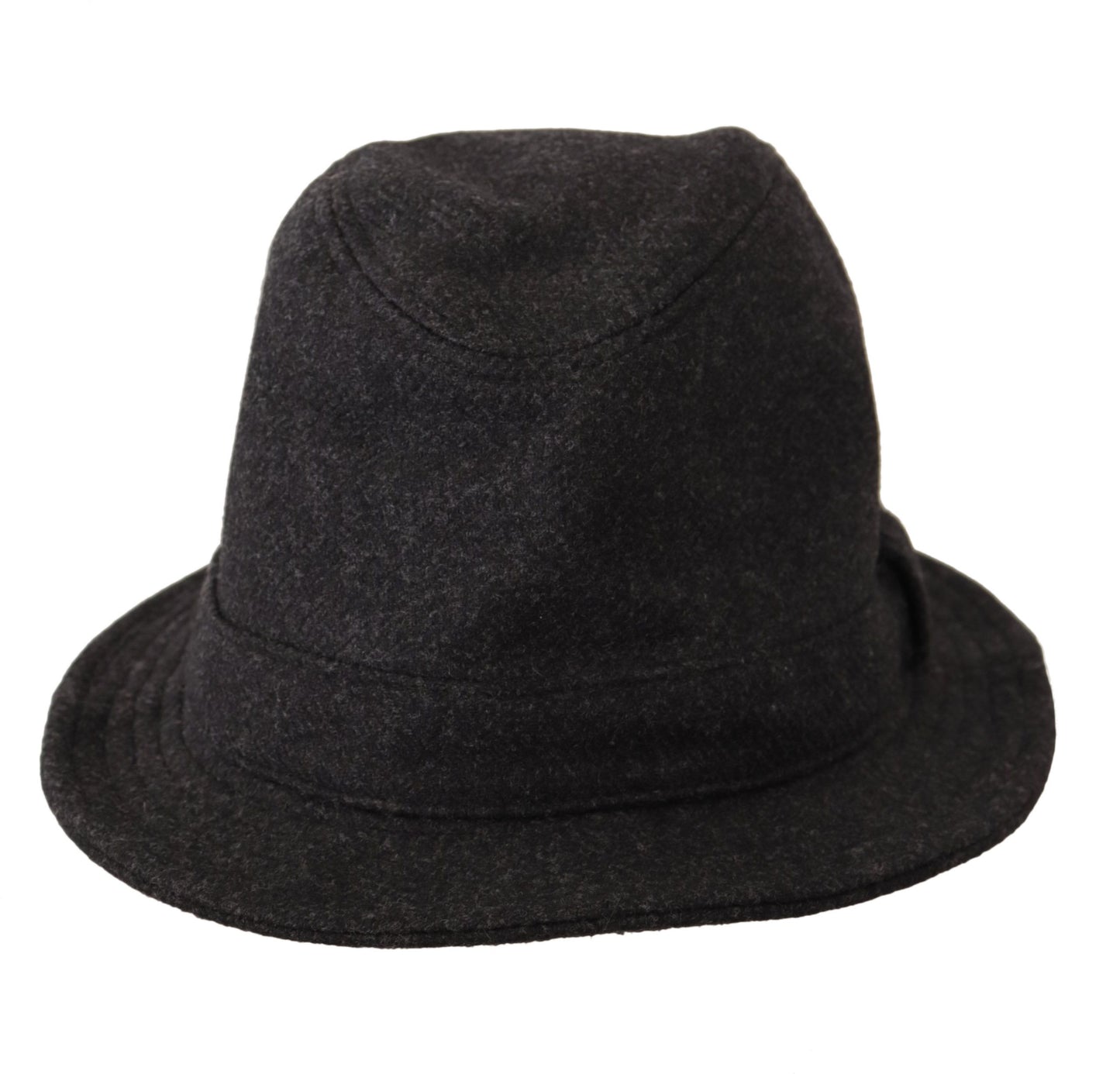 Dolce &amp; Gabbana Elegante Sombrero Trilby Gris de Lana y Cachemira