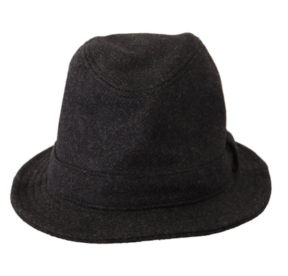 Dolce &amp; Gabbana Elegante Sombrero Trilby Gris de Lana y Cachemira