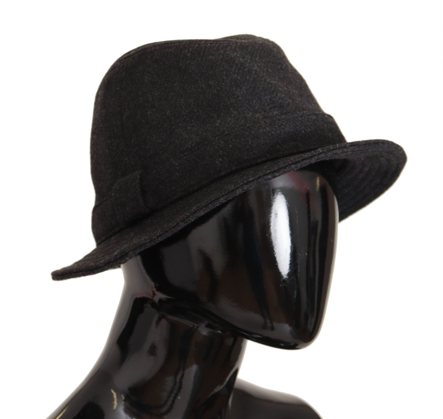 Dolce &amp; Gabbana Elegante Sombrero Trilby Gris de Lana y Cachemira