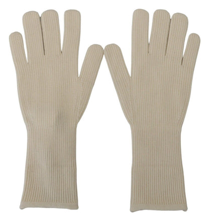 Dolce &amp; Gabbana Elegantes guantes de cachemira blancos