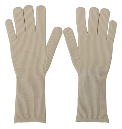 Dolce &amp; Gabbana Elegantes guantes de cachemira blancos